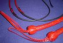 3ft Red 16 plait matched snake whip pair B
